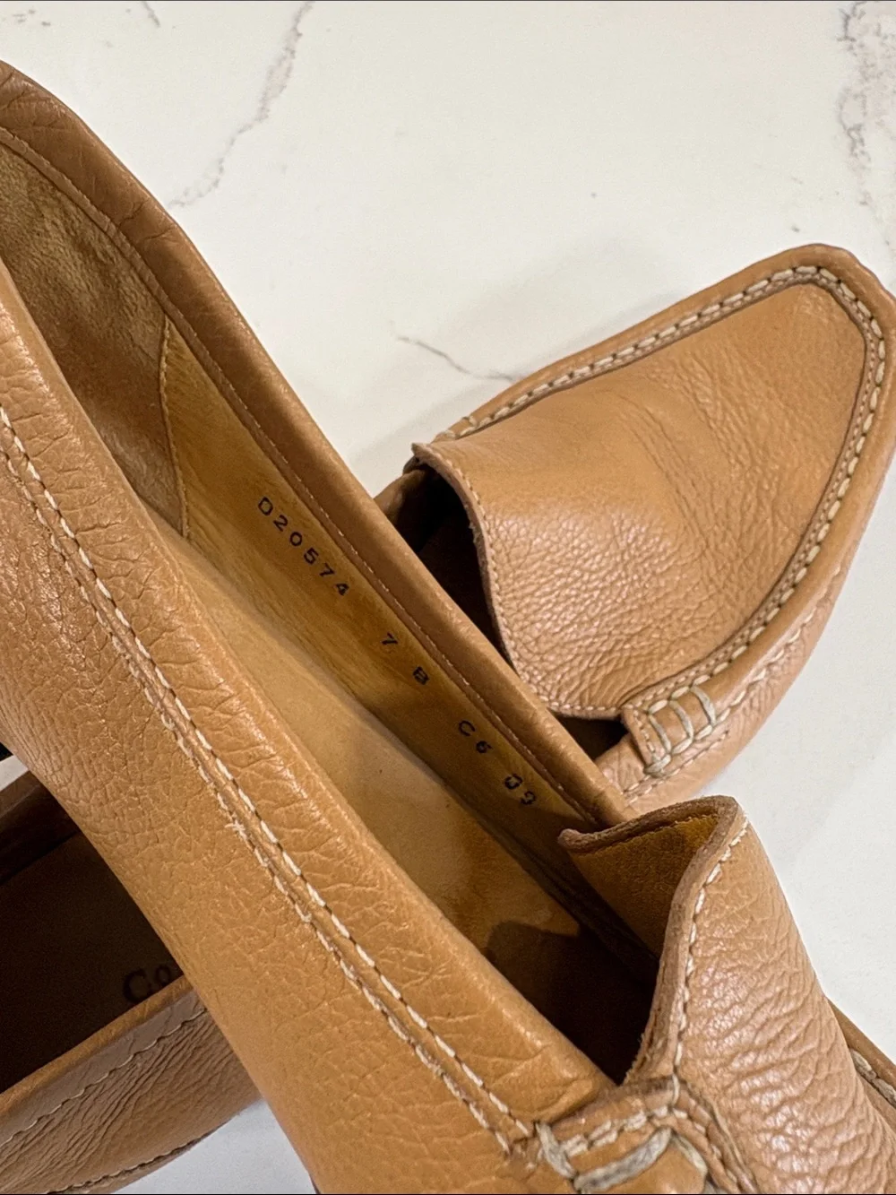 Cole Haan Tan Leather Moccasin Loafers Flats Size 7